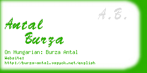 antal burza business card